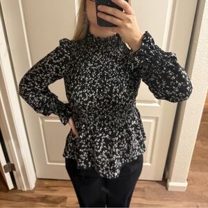 SHEIN Floral Peplum Blouse